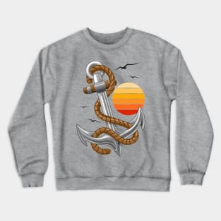 Anchor Marine Element, Sun and Seagulls Crewneck Sweatshirt